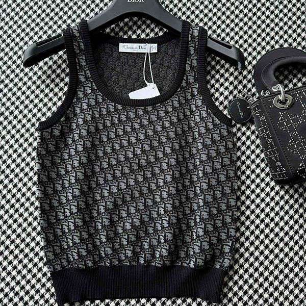 セレブ多数愛用!ディオール オブリーク タンクトップ N級品♡ブラック det69497
