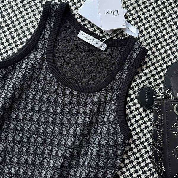 セレブ多数愛用!ディオール オブリーク タンクトップ N級品♡ブラック det69497
