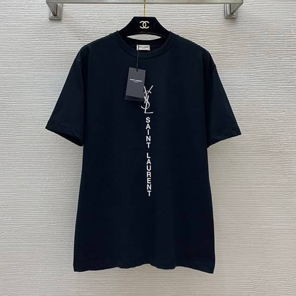 高品質サンローラン シグネチャーロゴ Tシャツ パチモン Sah30503