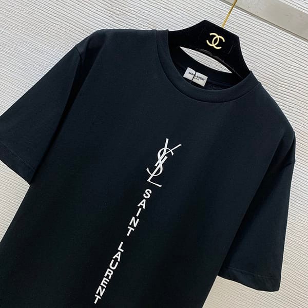 高品質サンローラン シグネチャーロゴ Tシャツ パチモン Sah30503