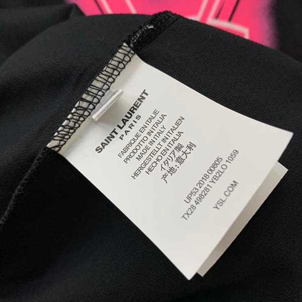 高品質サンローラン シグネチャーロゴ Tシャツ パチモン Sah30503