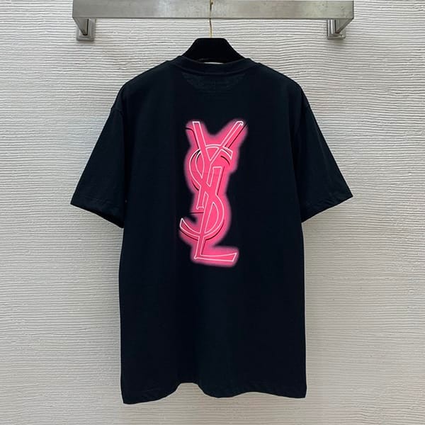 高品質サンローラン シグネチャーロゴ Tシャツ パチモン Sah30503