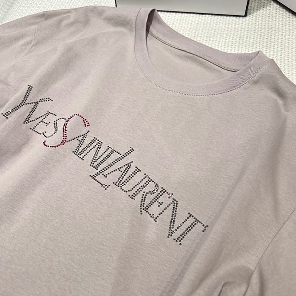 送料込サンローラン レプリカ シグネチャーロゴ Tシャツ 2色 Sap93811