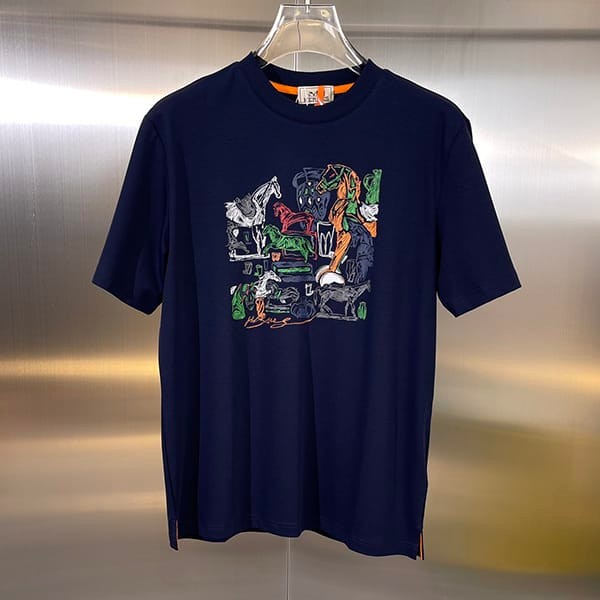 新デザインエルメス パロディ カプセルスポーツ カットソーTシャツ 2色 erx72821