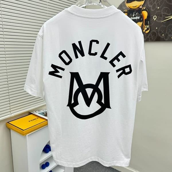 モンクレール n級品 ロゴ コットン クルーネック Tシャツ 2色 moe09582