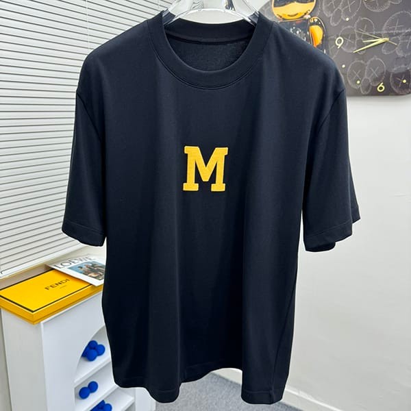 モンクレール n級品 ロゴ コットン クルーネック Tシャツ 2色 moe09582