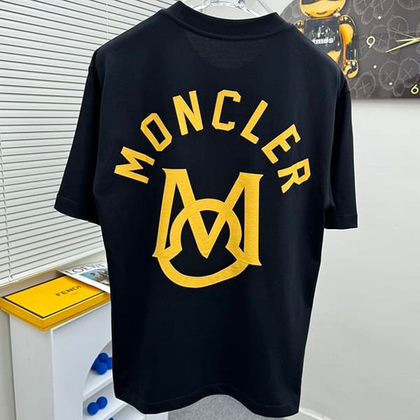 モンクレール n級品 ロゴ コットン クルーネック Tシャツ 2色 moe09582