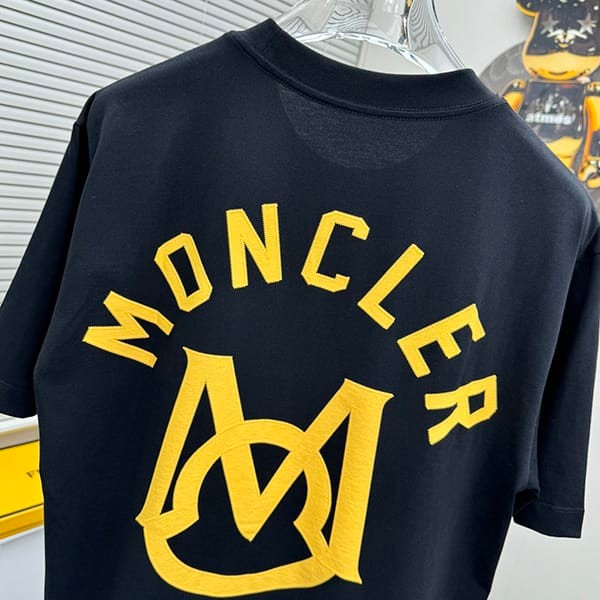 モンクレール n級品 ロゴ コットン クルーネック Tシャツ 2色 moe09582