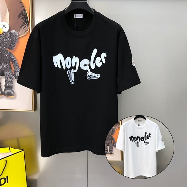 モンクレール ロゴ Tシャツ 半袖 コットン フェイク 2色 moo13895