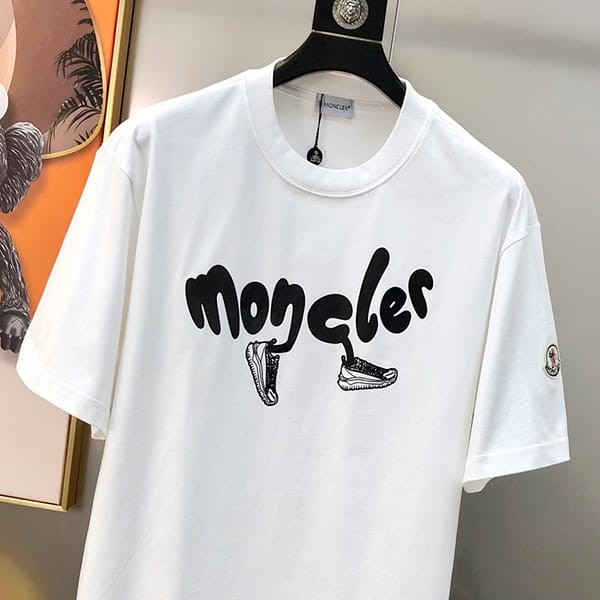 モンクレール ロゴ Tシャツ 半袖 コットン フェイク 2色 moo13895