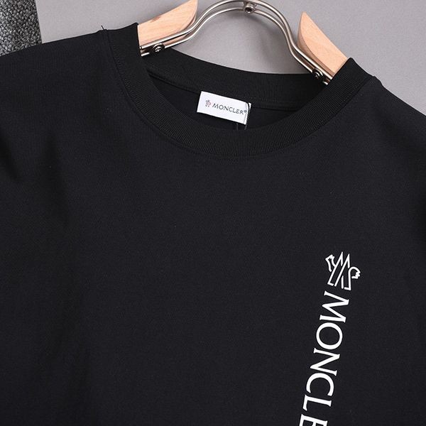 モンクレール レプリカ コットン 半袖 Tシャツ ブラック mow51883