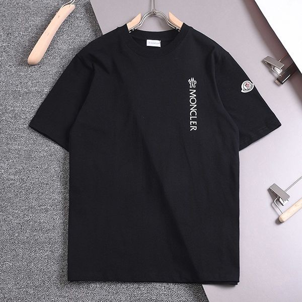モンクレール レプリカ コットン 半袖 Tシャツ ブラック mow51883