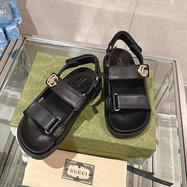 超希少!グッチ スーパーコピー モリッツGGレザーサンダル guq28177
