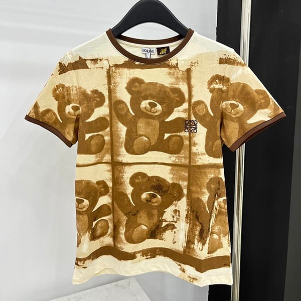 ロエベ 偽物 スリムフィットTシャツコットン ベアー lod26244