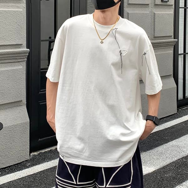 ★安心プラダ ロゴ コットン Tシャツ 半袖 スーパーコピー puh37671