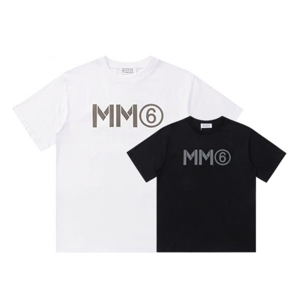 超希少!MM6 メゾンマルジェラ 偽物 ロゴ 半袖 Tシャツ 2色 Man80747