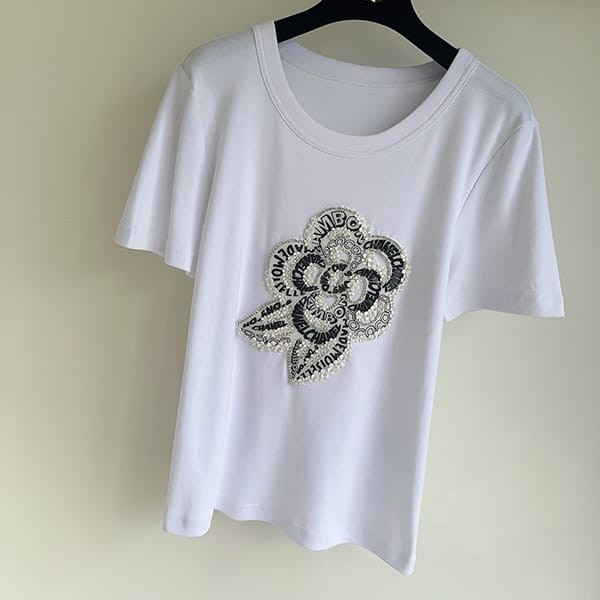 シャネル n級品 Tシャツ エンブロイダリー 2色 shq60127