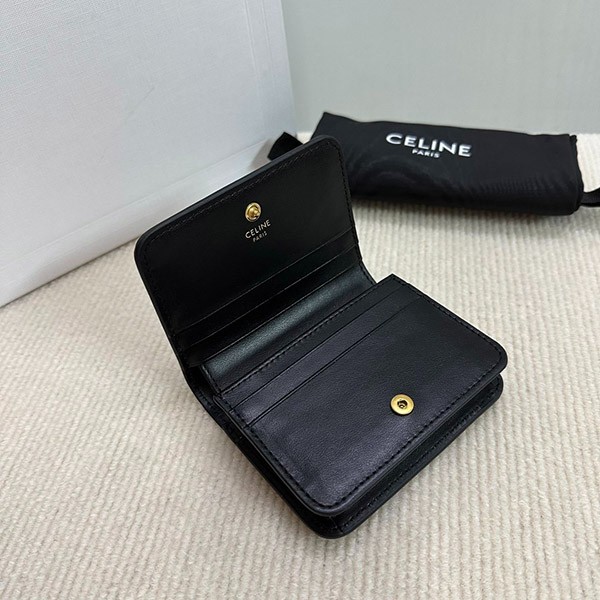 セリーヌ コピー Triomphe カーフスキン コンパクトウォレット 財布 10K623DPV