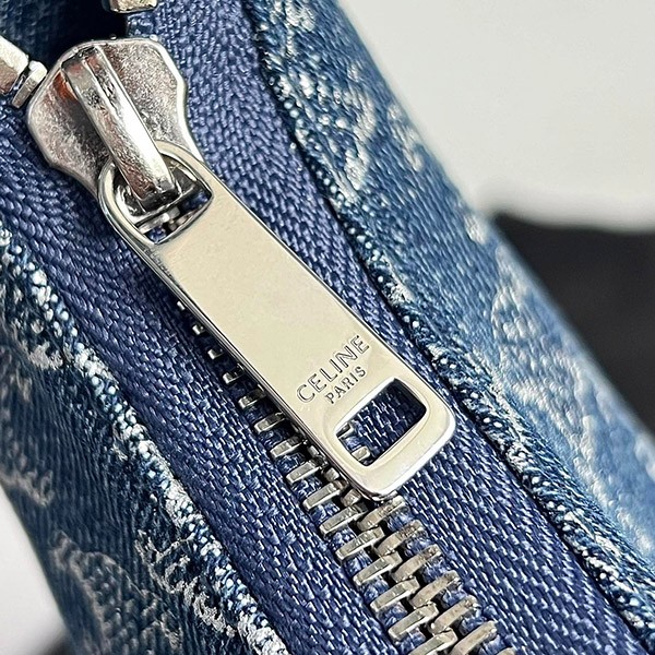 24SS【セリーヌ】AVA アヴァバッグ 偽物 全面トリオンフ デニム&カーフ 193952FNM