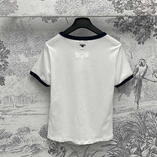【ディオール】ディオリビエラ Tシャツ 偽物 コットンジャージー (ホワイト) 443T27A