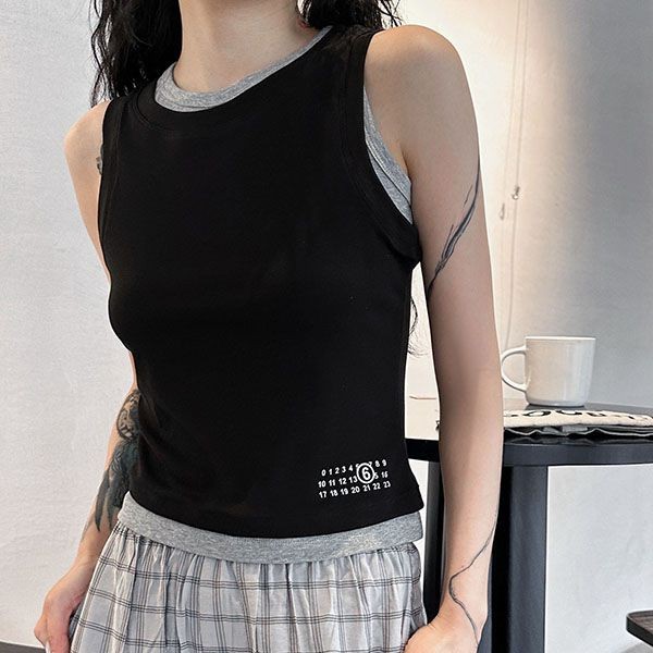 ★安心 エムエムシックス ロゴ入りタンクトップ Mak04560
