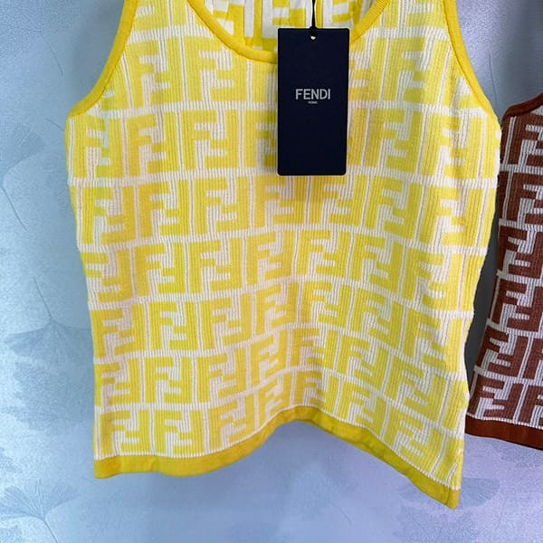 フェンディ FF ストレッチ コットン タンクトップ n級品 2色