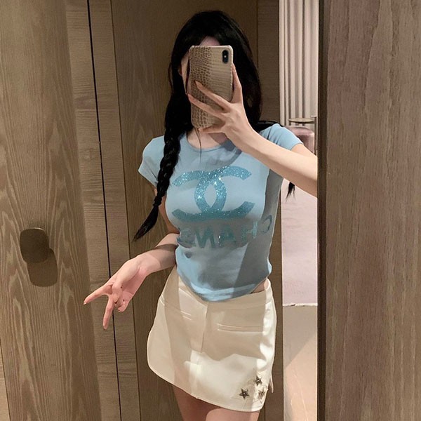 シャネル CCロゴ Tシャツ コピー she68564