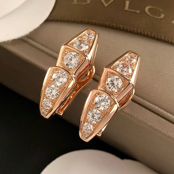 追跡付き 安いブルガリ SERPENTI VIPER 18K コピー ダイヤモンド ピアス But29574