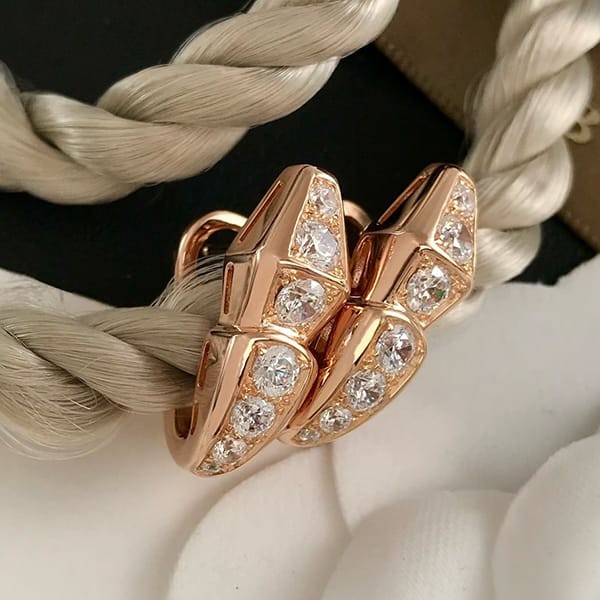 追跡付き 安いブルガリ SERPENTI VIPER 18K コピー ダイヤモンド ピアス But29574