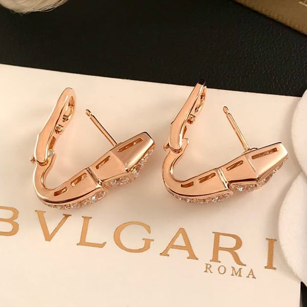 追跡付き 安いブルガリ SERPENTI VIPER 18K コピー ダイヤモンド ピアス But29574
