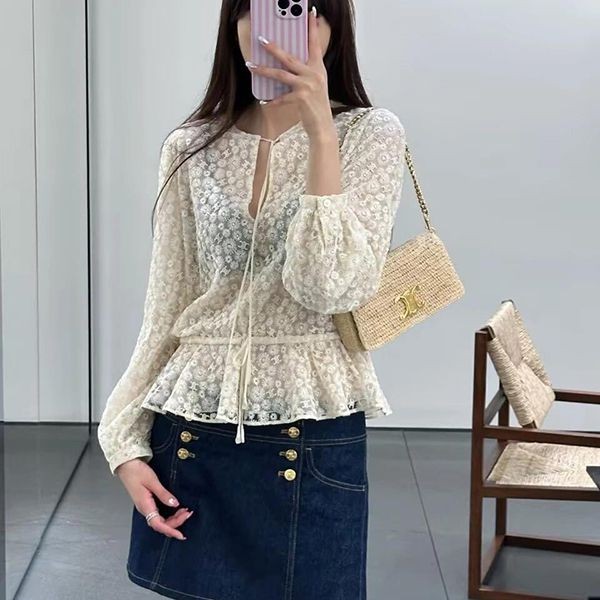 注目度抜群!セリーヌ 刺繍入りチュールトップ 偽物 Ceg13196