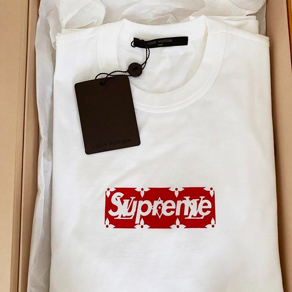 ルイヴィトン シュプリーム ボックスロゴTシャツ 偽物 Shk08597