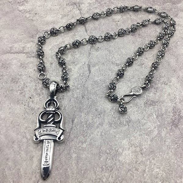 目を惹くカラー クロムハーツ ネックレス 偽物 #5 ダガー Dagger チャーム Kuj79060
