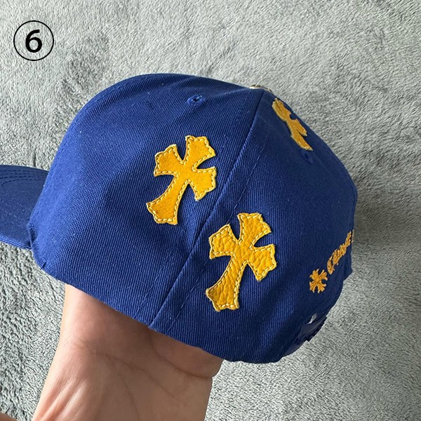 せいや クロムハーツ 帽子 5パネル CHクロス レザーパッチ キャップ Kur11113