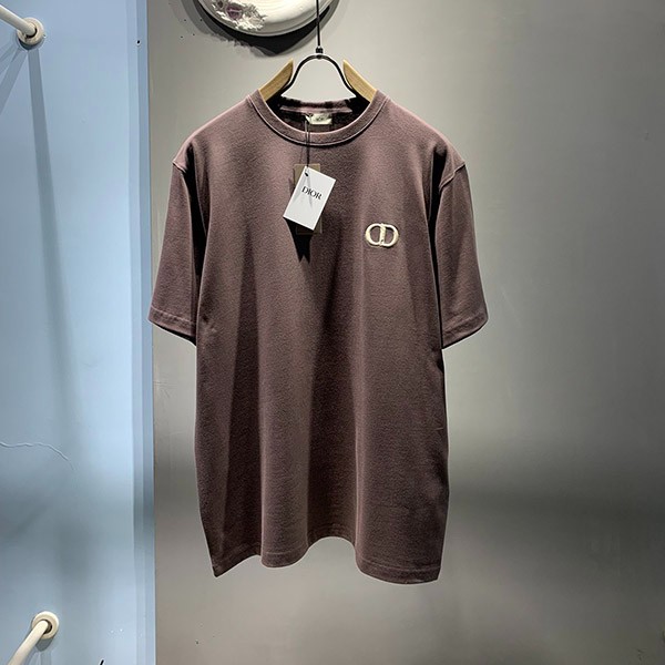 新作◆ディオール CDアイコン Tシャツ コピー コットン クルーネック 刺しゅうロゴ 4色 013J600A0589