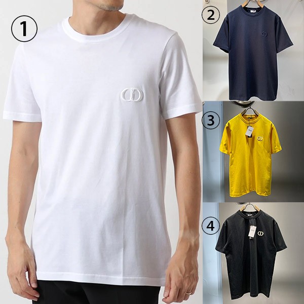 ディオール CDアイコン Tシャツ 偽物 刺しゅう クルーネック 4色 013J600A0677
