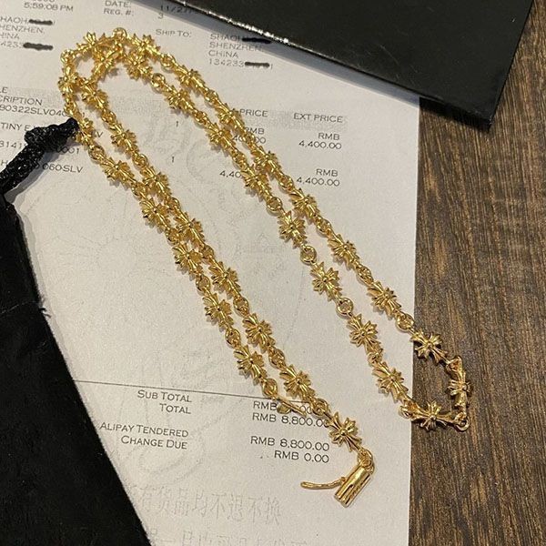 クロムハーツ 22KタイニーＥ×ダイヤ ネックレス コピー CHプラス Kun07678