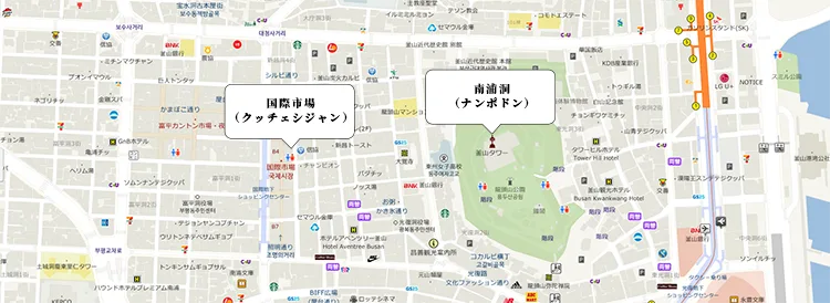 南浦洞（ナンポドン）国際市場（クッチェシジャン）