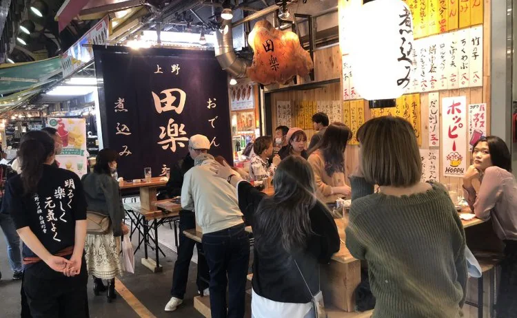 上野のアメ横屋台と和食