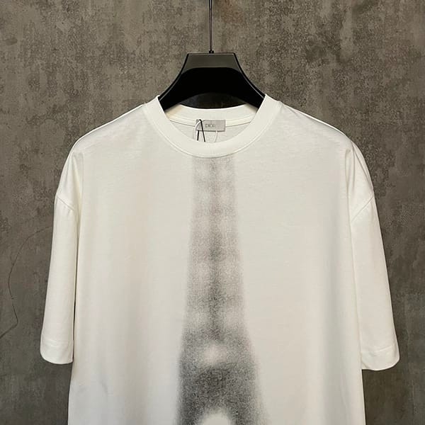 ディオール Eiffel Tower コットン リネン ジャージー Tシャツ 偽物 3色 def48513