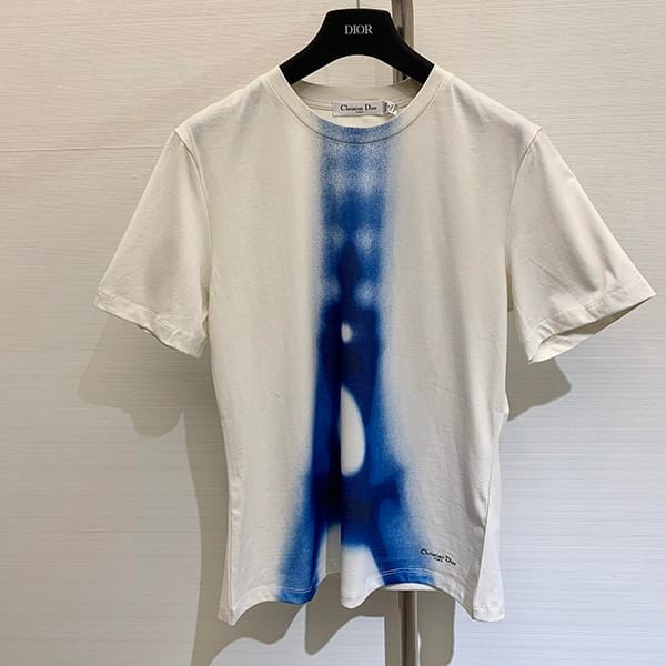 ディオール Eiffel Tower コットン リネン ジャージー Tシャツ 偽物 3色 def48513