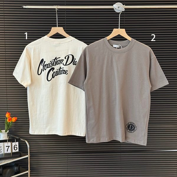 ディオール クルーネック コットンTシャツ フェイク 2色 dev94398
