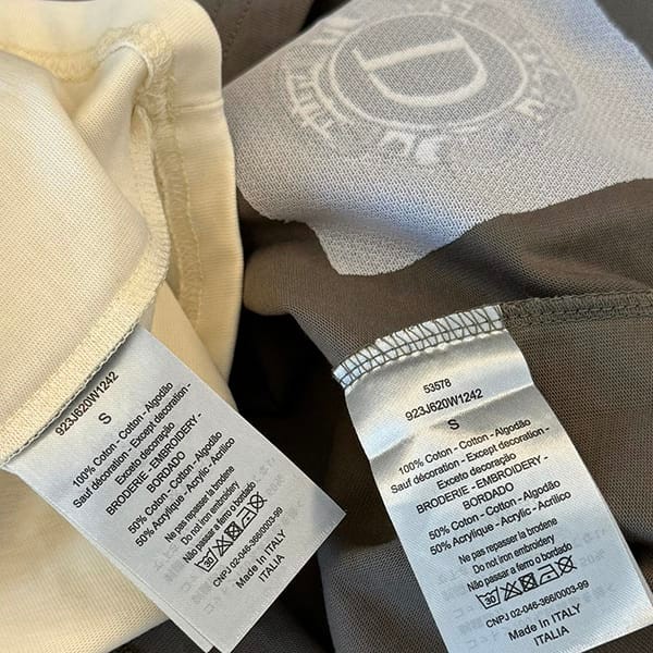 ディオール クルーネック コットンTシャツ フェイク 2色 dev94398