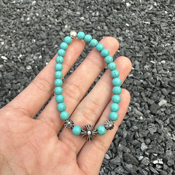 十クロムハーツ十【CHクロス×グリーントルマリン N級品】◆ブレスレット Kue48195