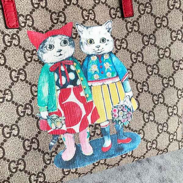 グッチ コラボキャットイラストトートバッグ コピー guk71129