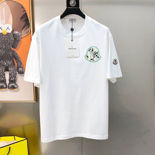 絶対欲しい!モンクレール 刺繍ロゴ Tシャツ 偽物 ★ブラック&ホワイト moe32910