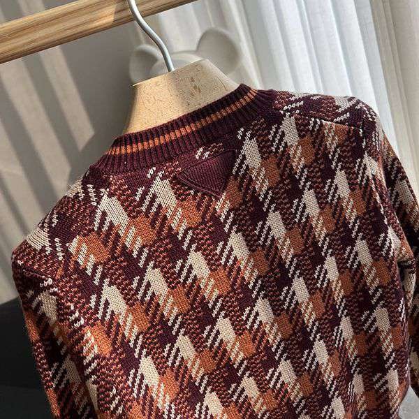 プラダ 偽物 Checked wool cardigan チェック カーディガン pus15061