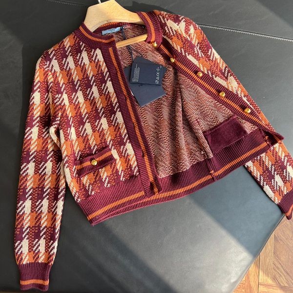 プラダ 偽物 Checked wool cardigan チェック カーディガン pus15061