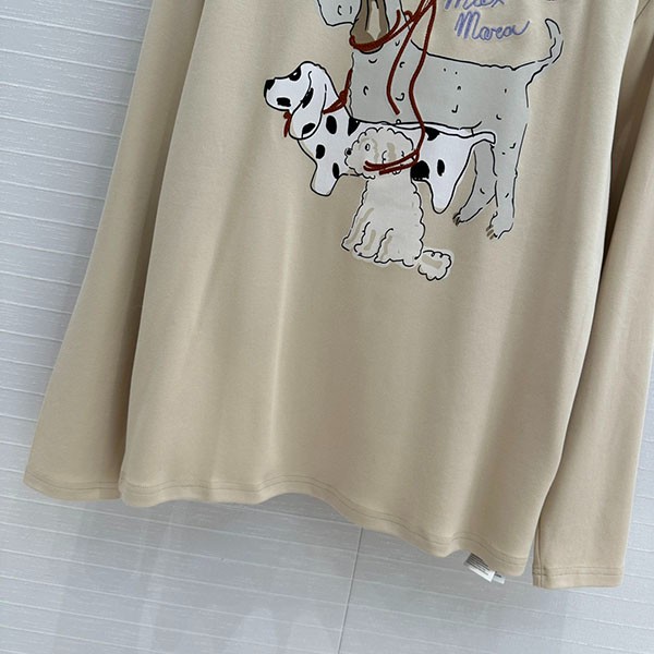 ウィークエンド マックスマーラ 偽物 クルーネック長袖Tシャツ mao87382