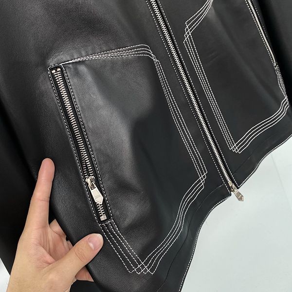 エルメス フーデッドジャケット コピーラムレザー erd01062